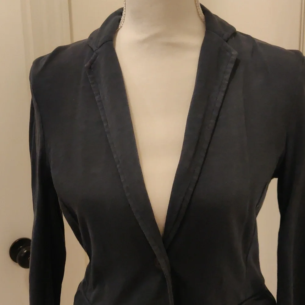 JCrew navy front 2 buttons closure Women blazer Y2K Cottagecore Retro Fashion